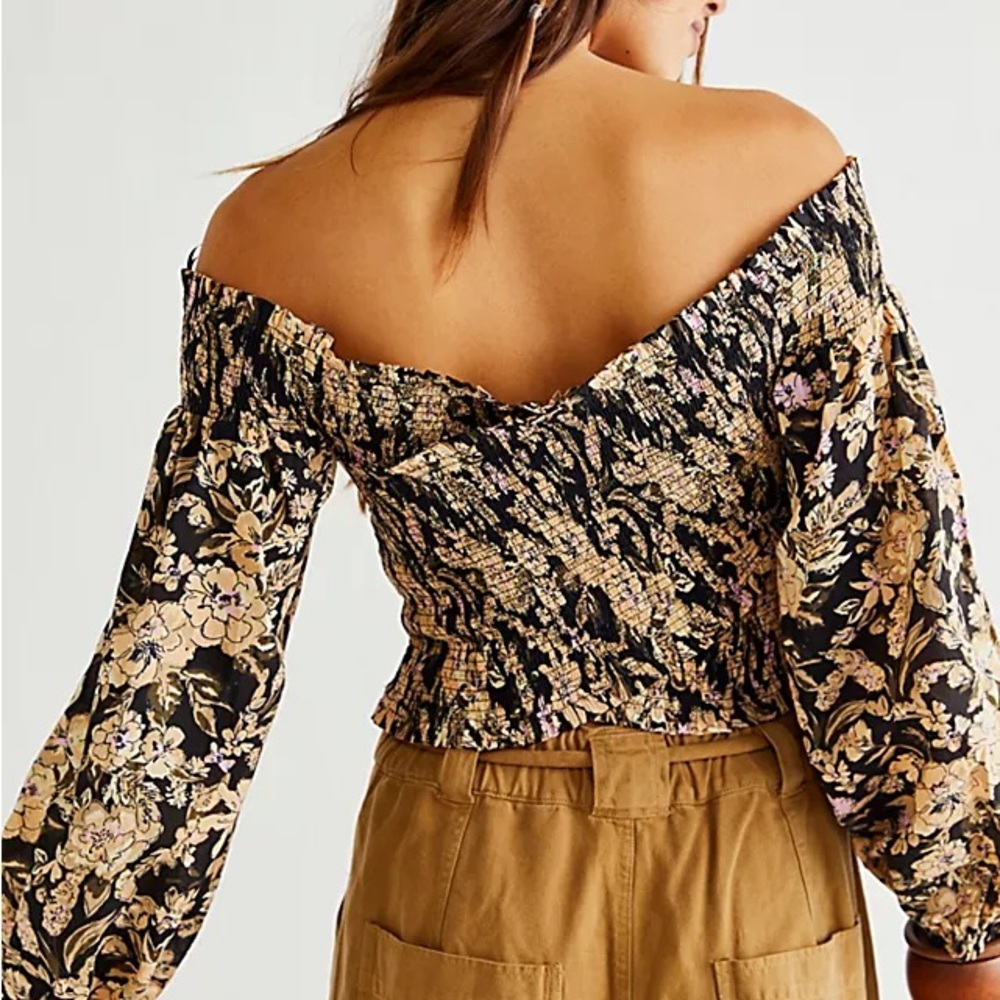 Free People East to West Smocked Top